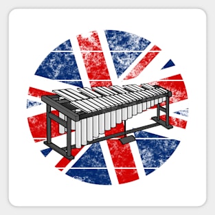 Vibraphone UK Flag Britain Vibraphonist Percussionist British Musician Magnet